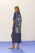 Charger l'image dans la galerie, Model Back: Blueman Robe De Plage Kaftan Dress Seiva-Doce-Azul