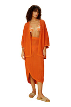 Charger l'image dans la galerie, Model Front: Blueman Robe De Plage Laranja-Tricot Kimono
