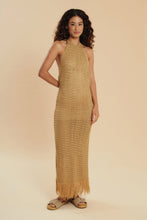 Charger l'image dans la galerie, Model Front: Blueman Midi Dress Gold Tricot Dress
