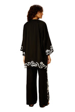 Charger l'image dans la galerie, Model Back: Blueman Robe De Plage Kimono Barrado Preto
