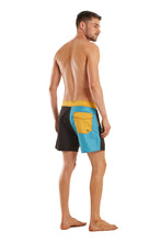Charger l&#39;image dans la galerie, Model Back: Blueman Boardshort Bermuda Mini Color Block Azul
