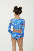 Charger l&#39;image dans la galerie, Model Back: Blueman Deux Pièces Fille Biquini Peteca Simpatia Inf

