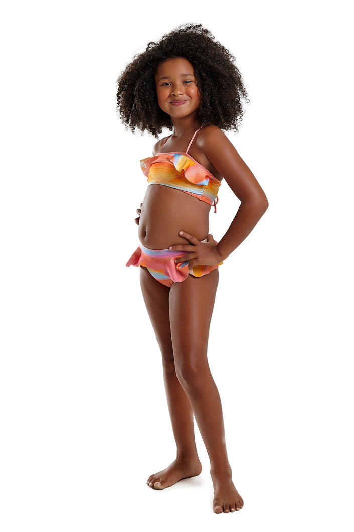 Model Front: Blueman Deux Pièces Fille Biquini Peteca Sunset