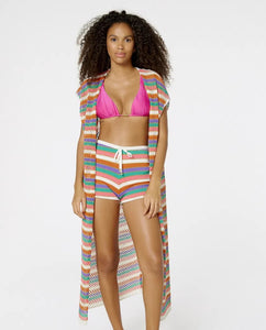 Gallery: Blueman Robe De Plage Blusa Kimono Listras