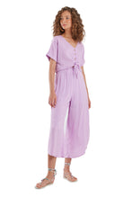 Charger l&#39;image dans la galerie, Model Front: Blueman Haut De Plage Blusa Laco Botoes Liso Roxo
