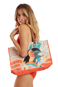 Model Front: Blueman Sac De Plage Bolsa Alca Ilhos Tropical Mess