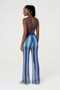 Model Back: Blueman Pantalon De Plage Calca Tricot Listras