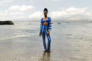 Image 09: Blueman Pantalon De Plage Calca Tricot Listras