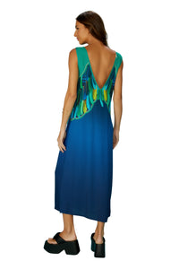 Model Back: Blueman Vêtement De Plage Cropped Dress Fauna