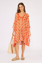 Charger l&#39;image dans la galerie, Model Front: Blueman Vêtement De Plage Laranja Midi Dress Tricot
