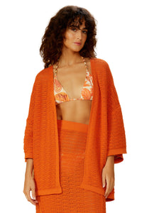 Gallery: Blueman Robe De Plage Laranja-Tricot Kimono