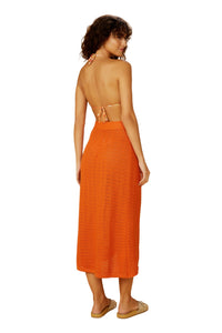 Model Back: Blueman Jupe De Page Laranja-Tricot Saia
