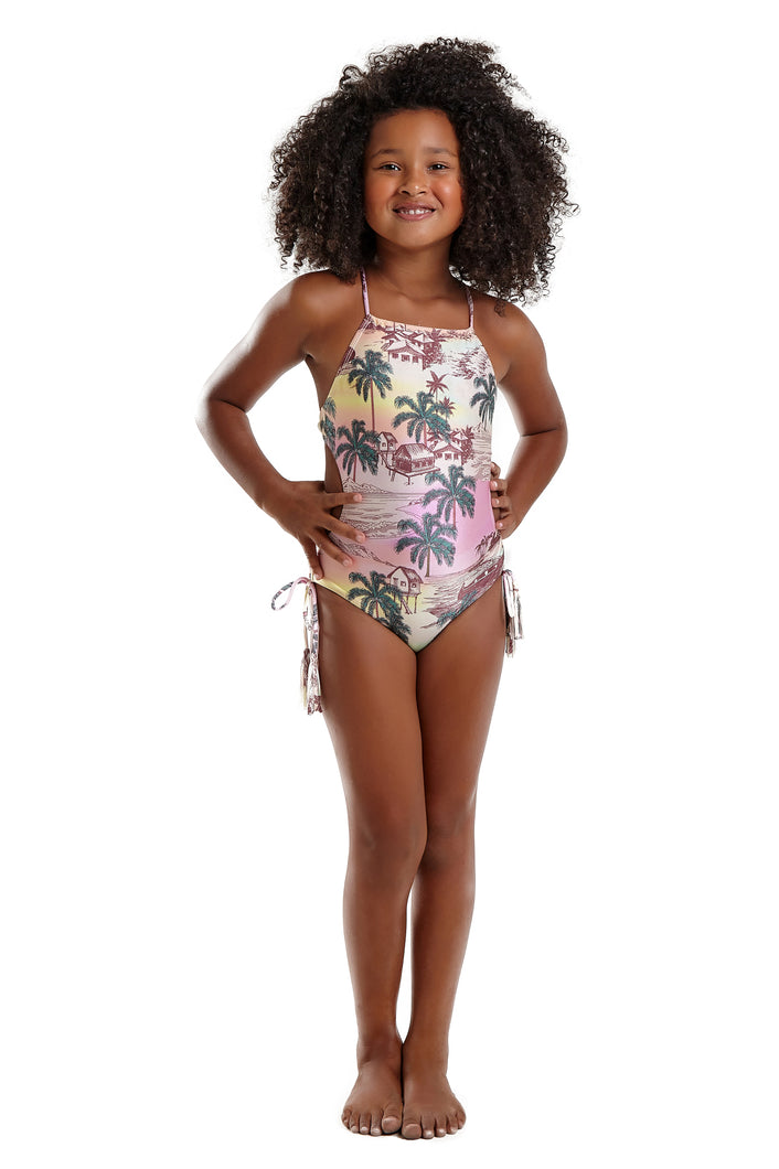 Model Front: Blueman Une Pièce Fille Maio Elsa Puerto