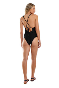 Model Back: Blueman Une Pièce Maio Mambo Double Preto/Vermelho