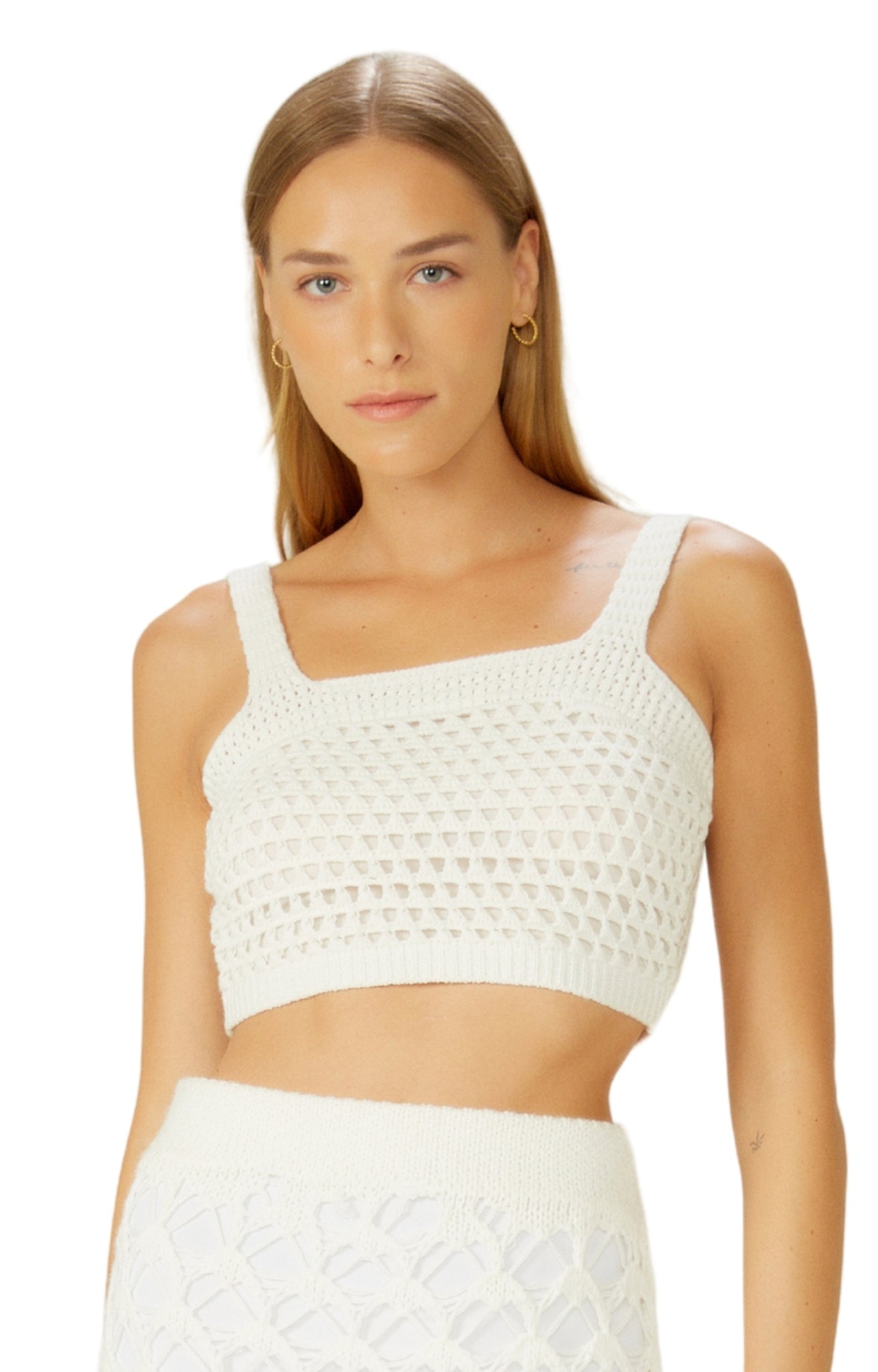 Gallery: Blueman Haut De Plage Off-White Top-Tricot