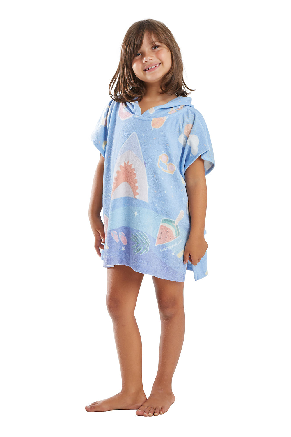 Model Front: Blueman Serviette De Plage Poncho Mini Surfer Sticker