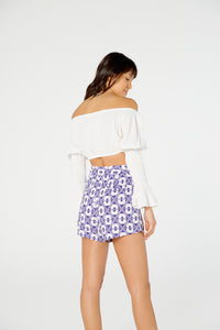 Model Back: Blueman Short De Plage Short Curto Alfaiataria Tribal