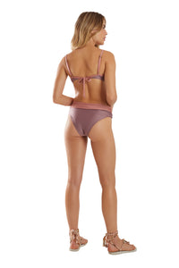 Image 06: Blueman Haut Top Bardot Bicolor Roxo