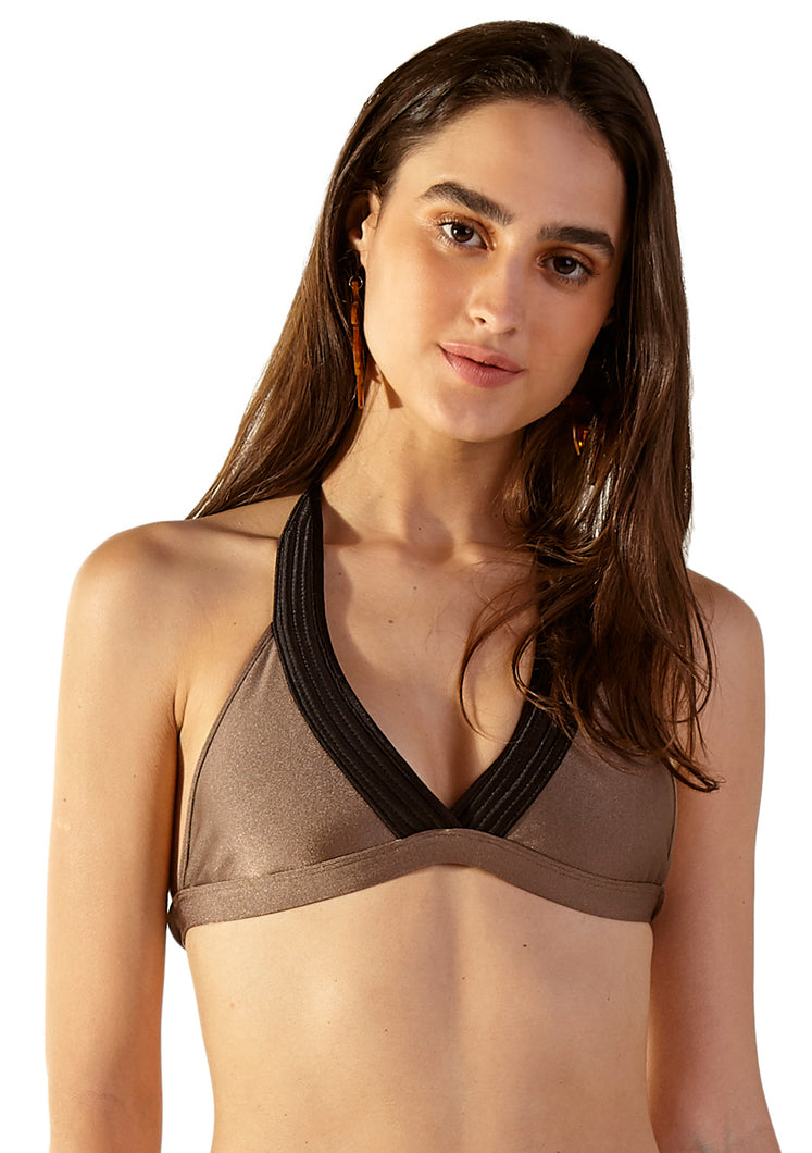 Gallery: Blueman Haut Top Matelasse Caramelo Preto