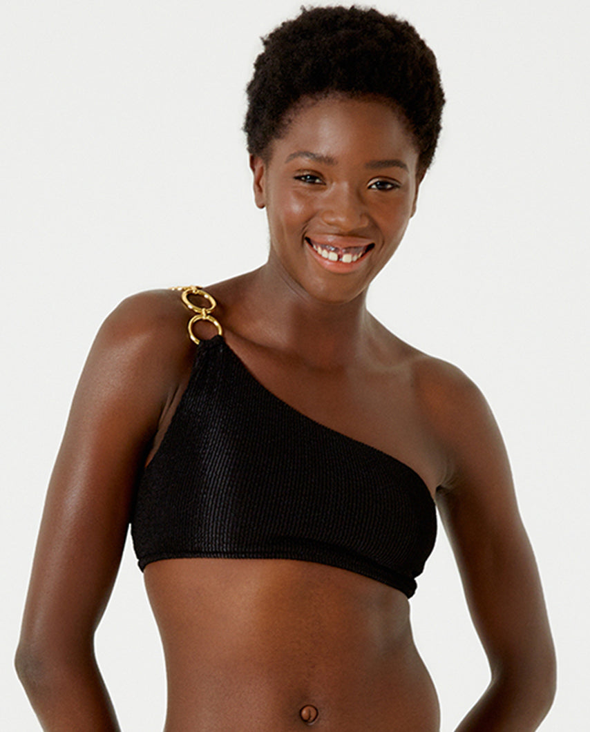 Gallery: Blueman Haut Top Textura Wavy Shine Preto