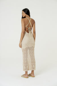 Model Back: Blueman Vêtement De Plage Vestido Longo Tricot Lurex