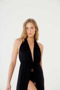Image 05: Blueman Vêtement De Plage Vestido Saida Duo Liso Preto Mistica