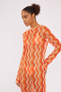 Laranja Long Dress Tricot