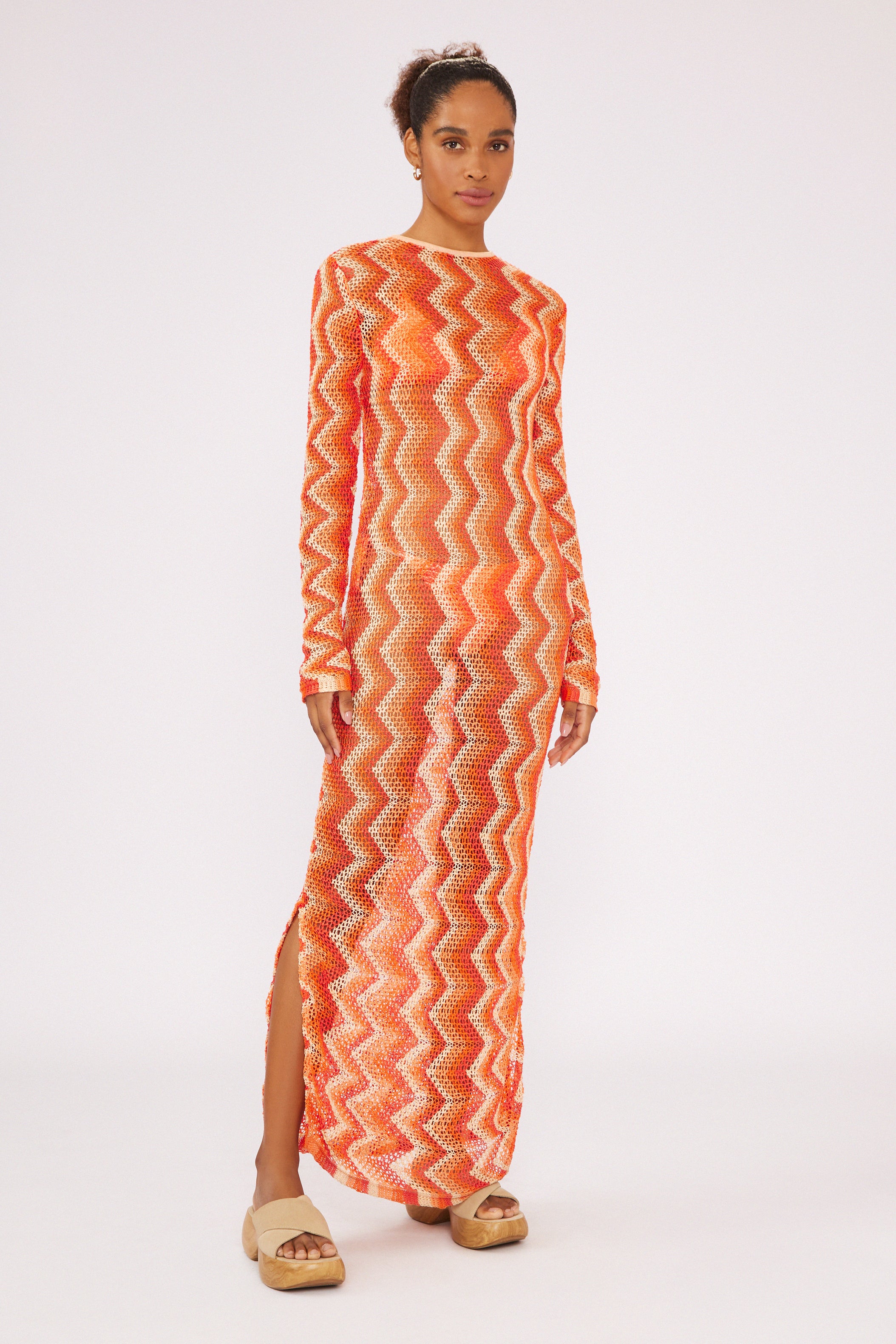 Laranja Long Dress Tricot