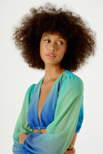 Charger l&#39;image dans la galerie, Vestido Longo Resort Degrade Sky Barrado
