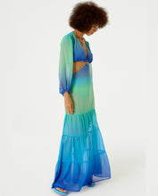 Charger l&#39;image dans la galerie, Vestido Longo Resort Degrade Sky Barrado
