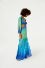 Charger l&#39;image dans la galerie, Vestido Longo Resort Degrade Sky Barrado
