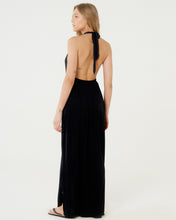 Charger l&#39;image dans la galerie, Vestido Saida Duo Liso Preto Mistica
