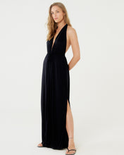 Charger l&#39;image dans la galerie, Vestido Saida Duo Liso Preto Mistica
